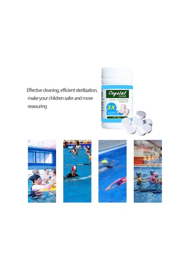 Yifomall Yüzme Havuzu Temizleme Şamandırası - 100 Adet Klor Tabletli Algsavar Seti