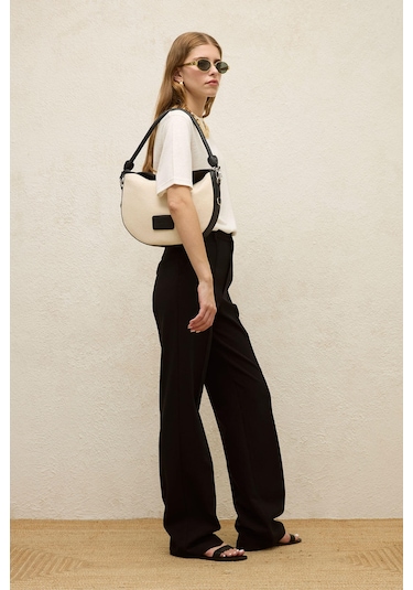 Manuka Önden Dikişli Straıght Pantolon Siyah