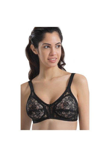 Siyah Mı Emay 145 B Dantelli Toparlayıcı Sütyen Siyah