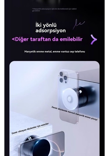 Pazly Vakumlu Adsorpsiyon Araba Cep Telefonu Tutucu Pembe Renk 1 Adet 1 Adet