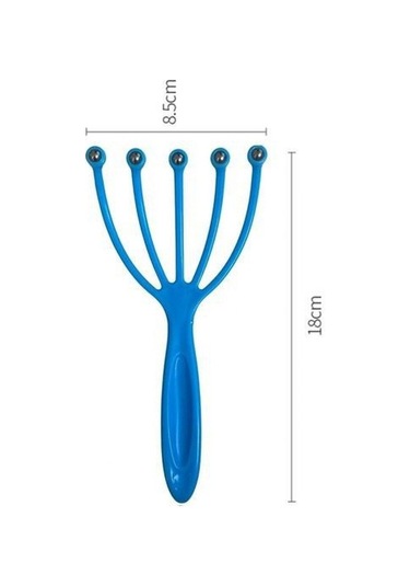 Çok Fonksiyonlu 5 Uçlu Bilyeli Baş Boyun Bacak Kol Masaj Alet Rahatlatıcı Kafa Masaj Aparatı Beyaz