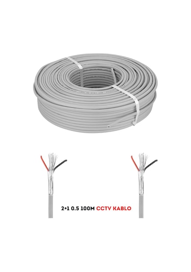 Fury 2+1 0.5 Mm 100 Metre Cctv Kablo Güvenlik Kamera Kablosu