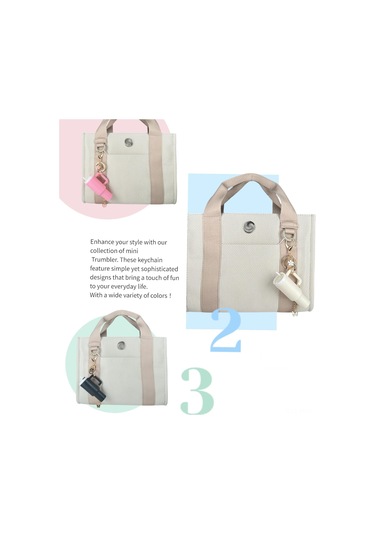 Monyee Mini Kupa Anahtarlık, Çift Yönlü Kullanim, Açelya Ve Çiçek Takıları, Lipstick/lip Balm Taşıyıcı, Akrilik+alloy Malzeme