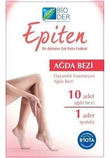 Bioder Epiten Ağda Bezi 10'lu + Spatula 1 Adet