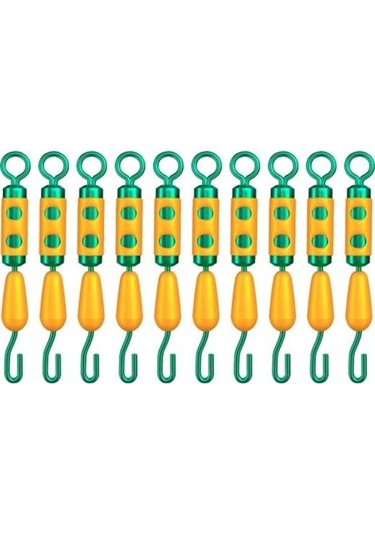 Novahub 10 Adet Tampon Alt Kelepçe Dolaşmayan Olta 360 Derece Dönme Tampon Alt Kelepçe Balıkçılık Aksesuarları S S