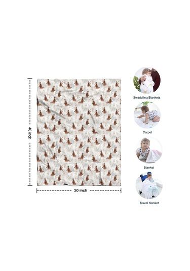 At Desenli 30x40 Flanel Polar Battaniye, Yumuşak Ve Rahat-a8 Horse Floral Head