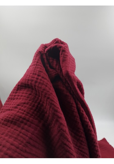 Lüks Müslin Kumaş Bordo