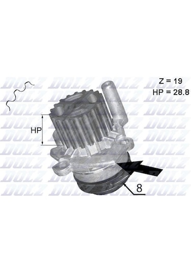 DOLZ A224 Devirdaim Crafter-T6-A3-Jetta-Caddy-Polo-Passat 1.2-1.6-2.0 TDI Cayb/C/D-Caab/C-CKUB-Cffb-Cfwa-Caga