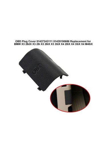 Kangvka Bmw F25 F26 X3 X4 İçin Obd Kapak Paneli, 51437243111 51439190686 Oem No, Siyah Plastik, Yer Değiştirme Parçası