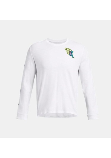 Erkek Ua Launch Uzun Kollu 1384195-100 Beyaz