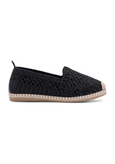 Pandora Moda Y25.82.112 Kadın Hasır Espadril Siyah
