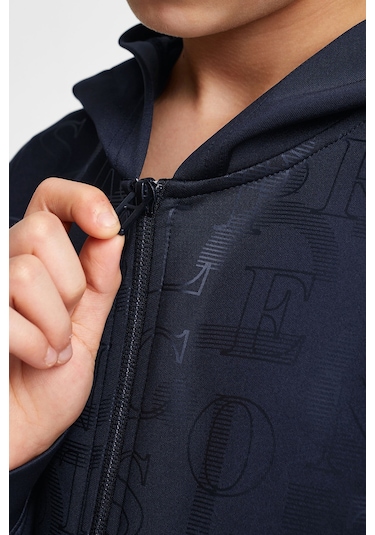 Lescon Çocuk Fermuarlı Kapüşonlu Sweatshirt 25n-3135 Lacivert