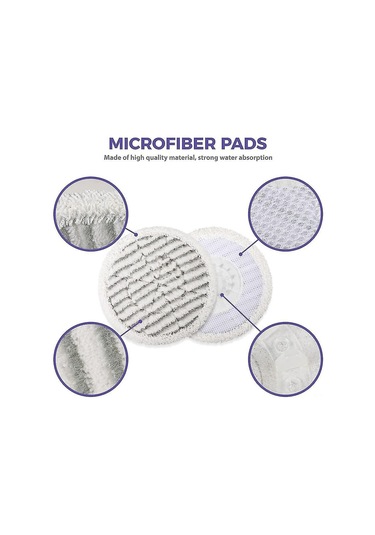 Yunboo Shark S7000 S7001 Serisi İçin Yıkama Yapılabilir Yenileme Mop Padleri 6 Adet - Ahşap, Seramik, Laminate Zeminler İçin