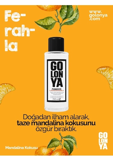Golonya Ekşi Mandalina Kokulu Cam Şişe Kolonya 250 ML