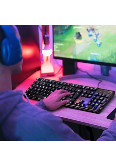 Kbl707 Mekanik Hisli Rgb Led Arka Işıklı Şeffaf Gaming Oyuncu Klavye - Dka010