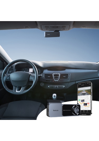 +360 Botslab Hk50 Set / 3k Qhd Wifi 150 Ultra Geniş Açı Gece Görüşlü Akıllı Araç Kamera + Park Kiti