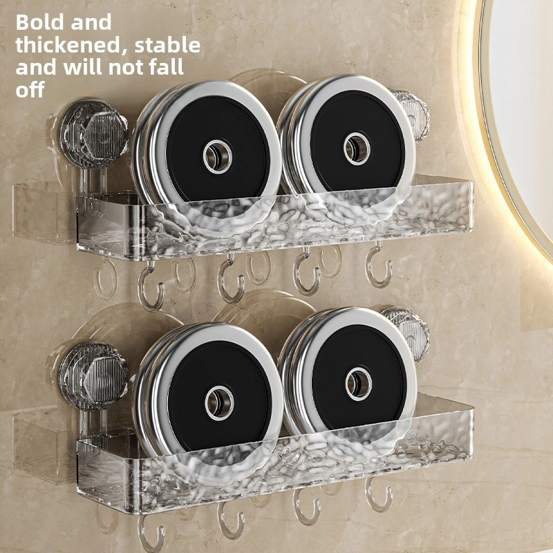 Monyee Banyo Dalgalı Desenli Sürekli Tutucu Rafları - Delik Olmadan Duvar Montajlı, Kolay Kurulum, Geniş Depolama Kapasitesi Şeffaf Diğer