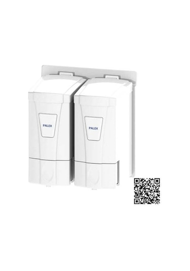 Palex İkili Mini Sıvı Sabun Dispenseri Beyaz-3564-0