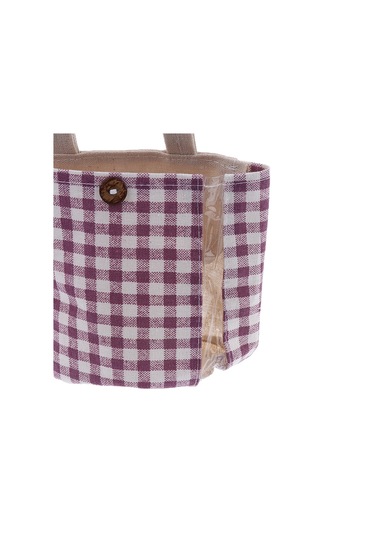 Suntek Magideal 1 Cepli Pamuk Keten Kapı Duvar Asılı Saklama Çantası Mor