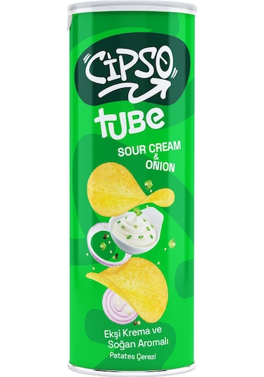 Cipso Tube Ketçap Aromalı Ve Ekşi Kremalı Cips 160 Gr 4 Lü Karma Paket