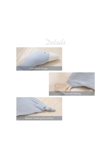 Ximistore9 Bebek Uyku Dostu Kumaş Peluşu - Tam Pamuklu İki Katlı Bezi - Kartun Kaz Desenli Sakinleştirici Havlu - Pembe