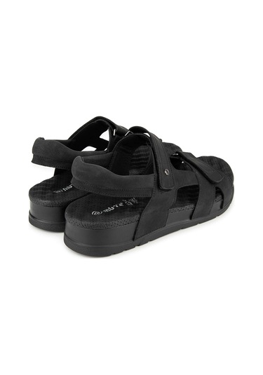 Muya Sagrado Anatomik Memory Foam Topuk Dik. Masaj Taban Erkek Terlik Siyah Siyah