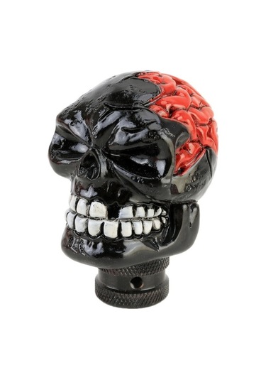 Wondernest Evrensel Kafatası Desenli Manuel/otomatik Vites Topuzu, 8.7x5.5cm Siyah Siyah