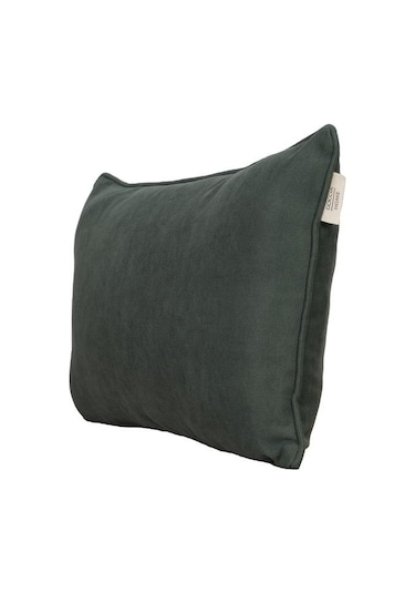 2'li Kadife Dokulu Fitilli Dikdörtgen Kırlent Kılıfı Yeşil-2215 001