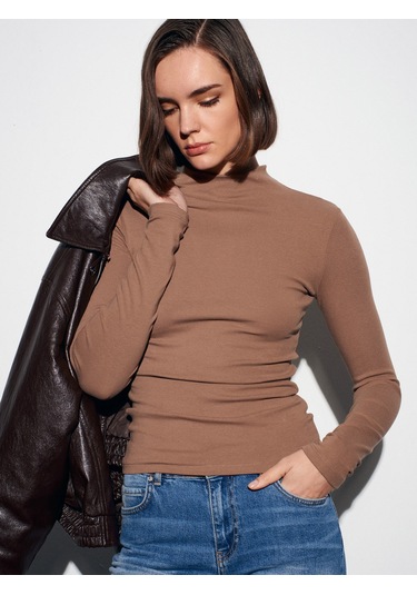 Dilvin 31433 Dik Yaka Top - Vizon