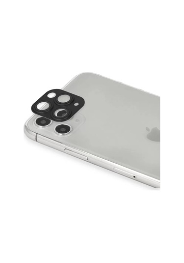 Newface Apple Uyumlu iPhone 11 Pro Max Pers Alüminyum Kamera Lens - Siyah,
