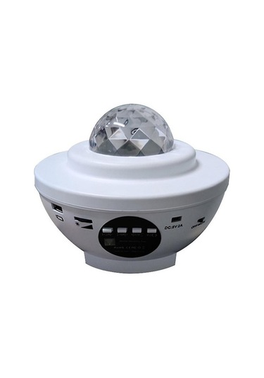 Metabagua Yıldız Projektörü Işık Akıllı Atmosfer Işık Ses Kontrolü Gece Lambası Usb Led X50g9d Beyaz