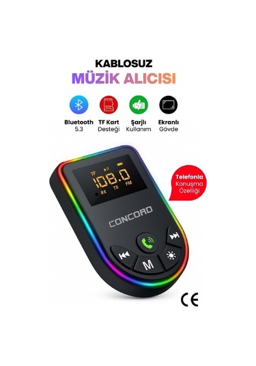 Bluetooth / Tf & Aux - Fm Transmitter Mp3 Player