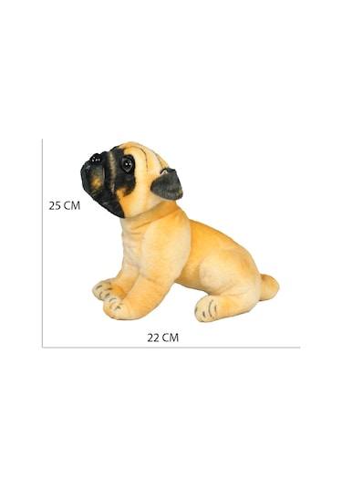 Havlayan Pug Köpek Peluş Oyuncak 25 Cm