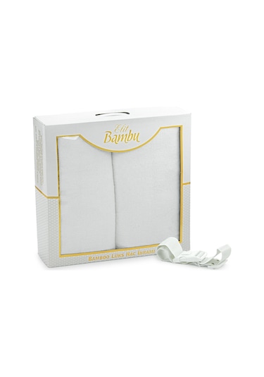 Lüks Bambu Hac Umre Kemerli İhram Seti Beyaz