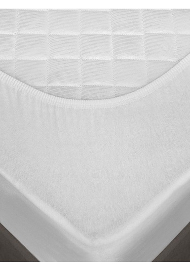 Sıvı Geçirmez Kapitone Alez Fitted 140x200 Beyaz