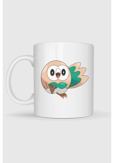 Rowlet Baskılı Kupa Bardak Beyaz