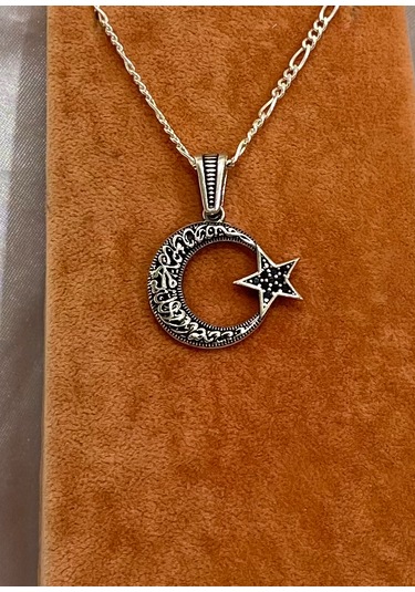 Bayrak Modeli Gümüş Erkek Kolyesi F160020106