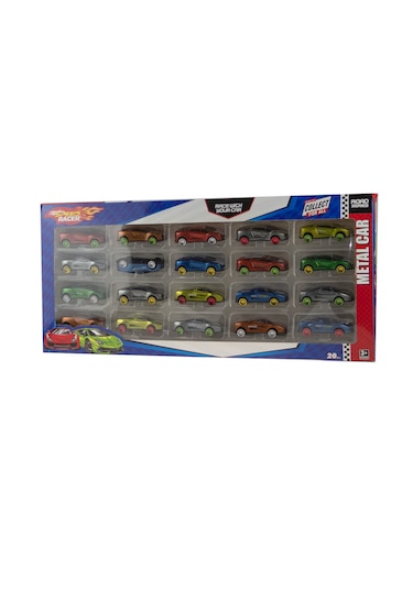 1:70 Ölçek Metal Arabalar Model 20'lu Set 7 Cm