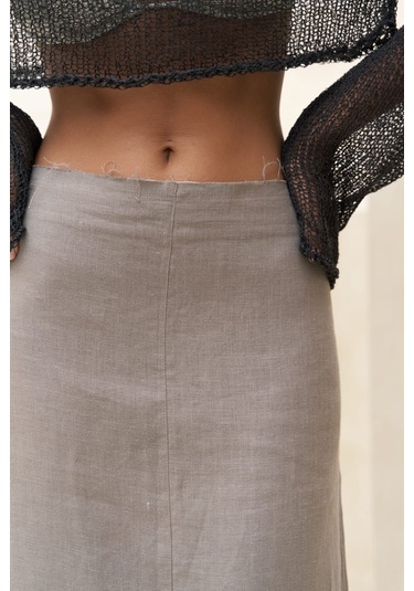 Samir Pis Detay Füme Keten Etek Füme