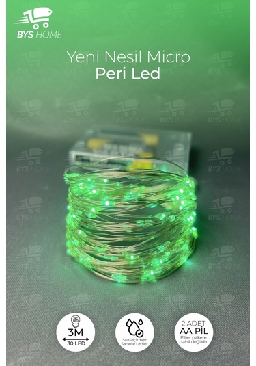 Dekoratif Sonbahar Yapraklı 230 Cm Yapay Sarmaşık Ve 300 Cm Peri Led Pembe Renk - Yeşil Yeşil