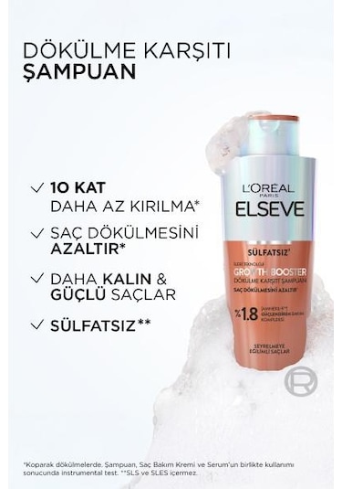 Elseve Growth Booster Dökülme Karşıtı Şampuan 200ml 3600524196554-10827