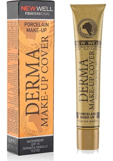 New Well Derma Makeup Cover Yoğun Kapatıcı Fondöten 02 Bronze