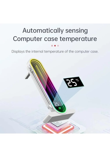 Grafik Kartı Gpu Tutucu Dikey 5 V 3pin Argb Sıcaklık Göstergesi Diğer