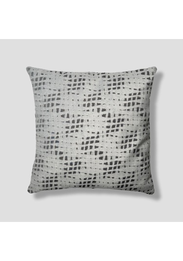 Sezyon Riva Desenli 50 50 Gri Kırlent Kılıfı Gri