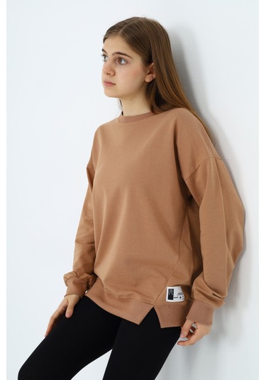 Toontoy Kız Çocuk Sweatshirt Kahverengi