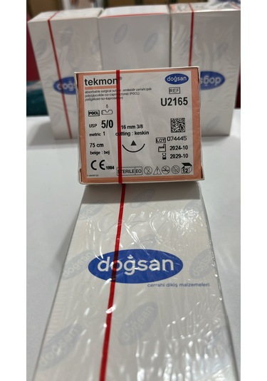 Doğsan Tekmon 5/0 16 Mm 3/8 Emilebilir Cerrahi İplik 12 Lik Kutu