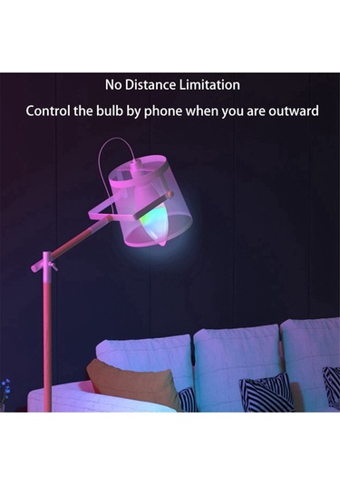 Wifi Rgb Ampul Uzaktan Kumanda Ve Ses Kontrolü 7w