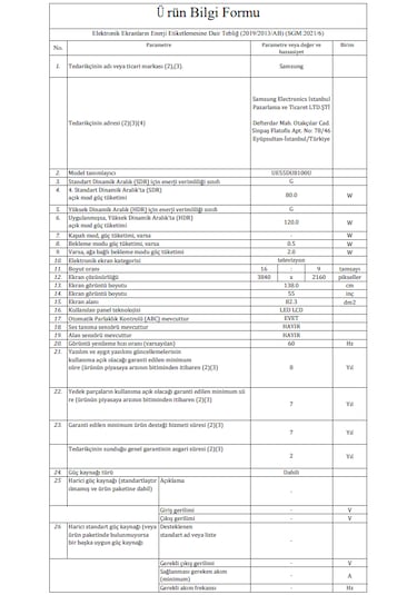 Samsung 55DU8100 55" Crystal 4K Ultra HD Smart LED TV