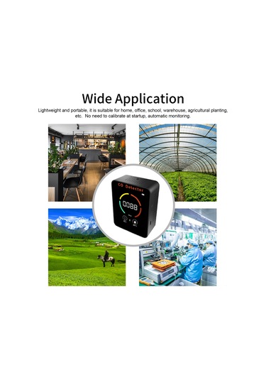 Lemestar Ev İçin Bluetooth Uygulamalı Co Monitörü - Sıcaklık Ve Nem Tespiti, Alarm Fonksiyonu, Lcd Ekran, Dahili Li-pol Batarya Siyah