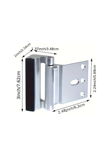 Willowhaven 2 Adet Ev Güvenlik Kapı Kilidi Kolay Kurulum Paslanmaz Siyah Kilit